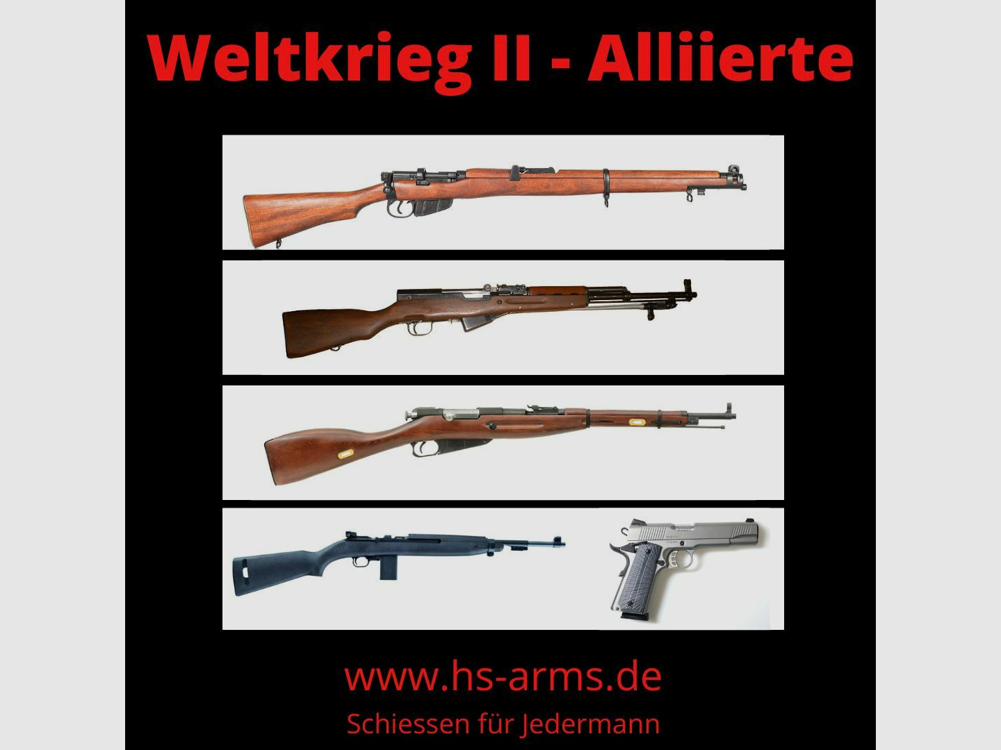 hs-arms Schießen für Jedermann - Paket 5 - Weltkrieg II - Alliierten
