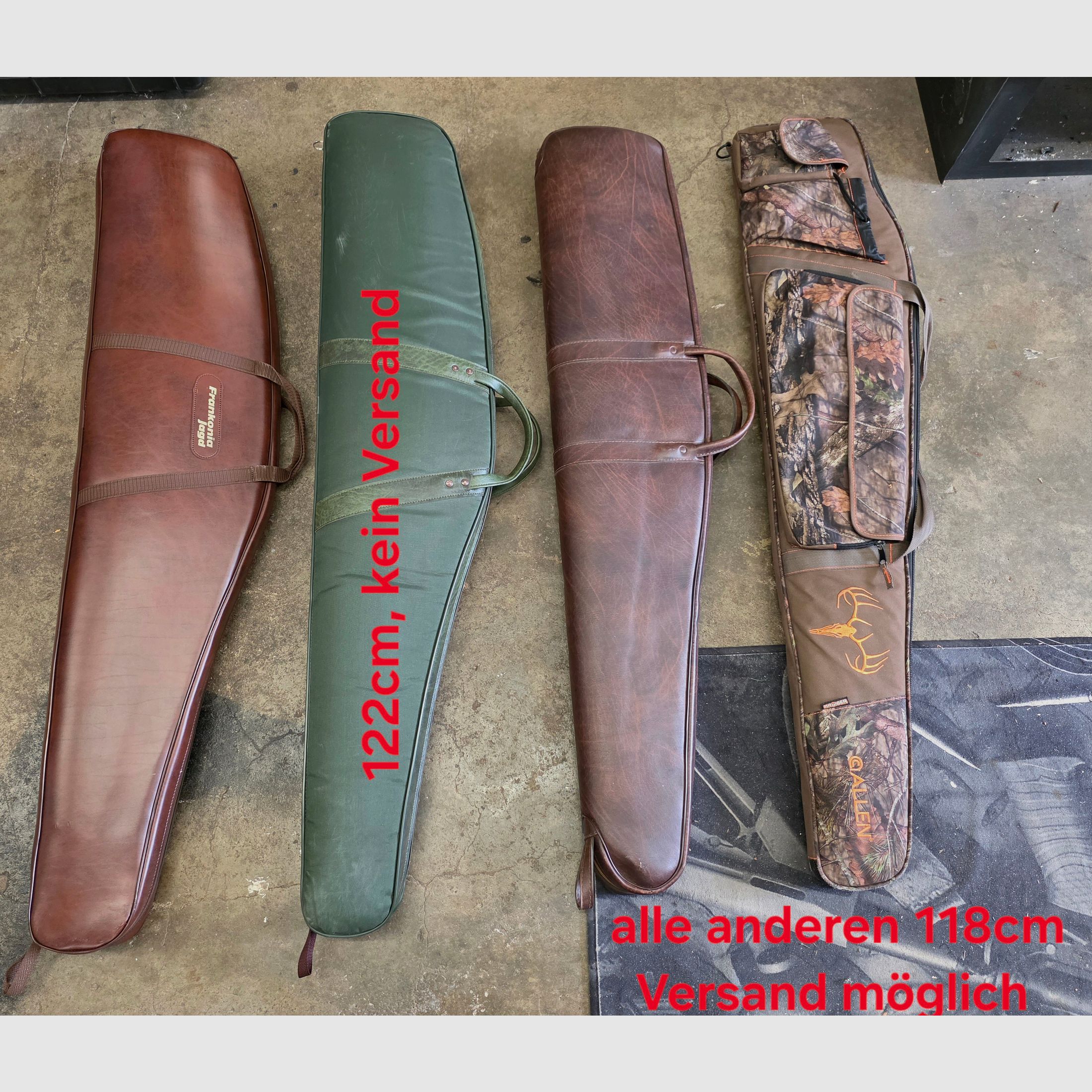 Konvolut Waffenkoffer und Taschen für Gewehr und Pistole 