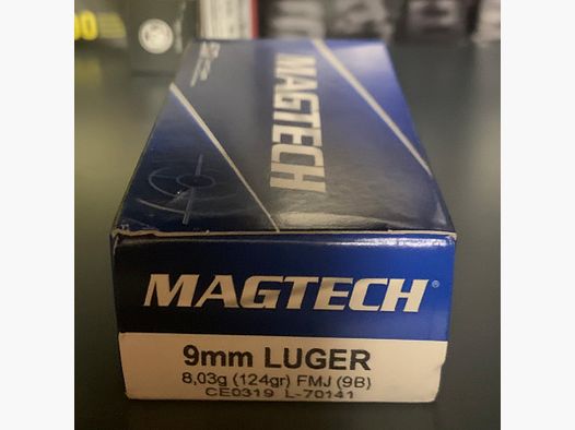 Magtech 9 mm Luger, 9x19, 124 grains