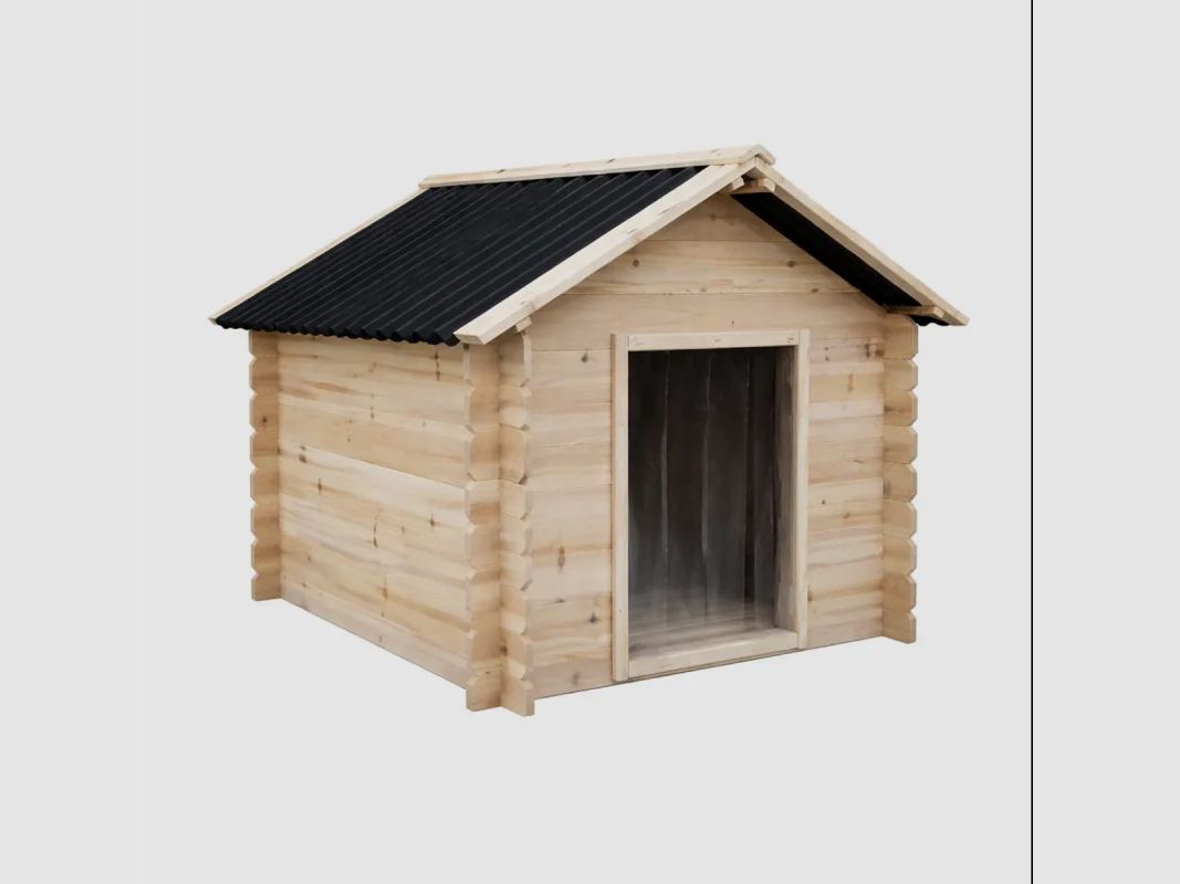 Nische aus Fichtenholz Chalet Blockhaus - Größe M - PVC-Dach, Bild 7 von 17