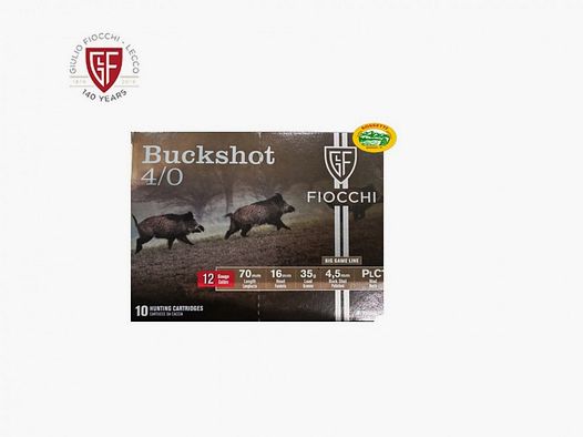FIOCCHI Patronen mit Schrot 4/0 Kal. 12 gr. 35