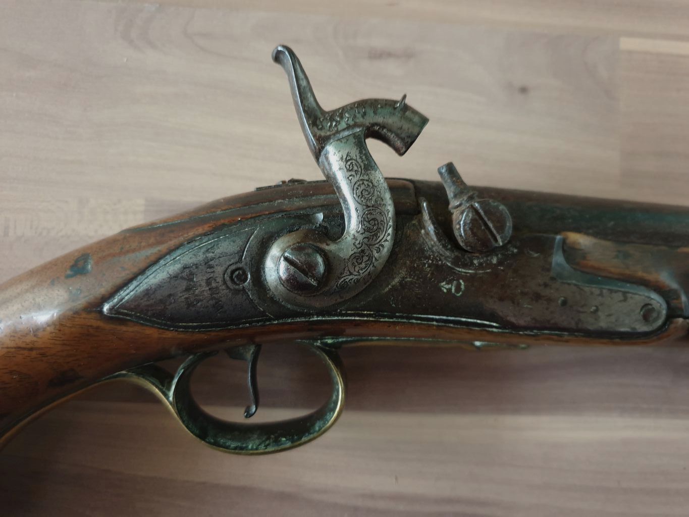 Englische Offizier-Pistole vor 1742