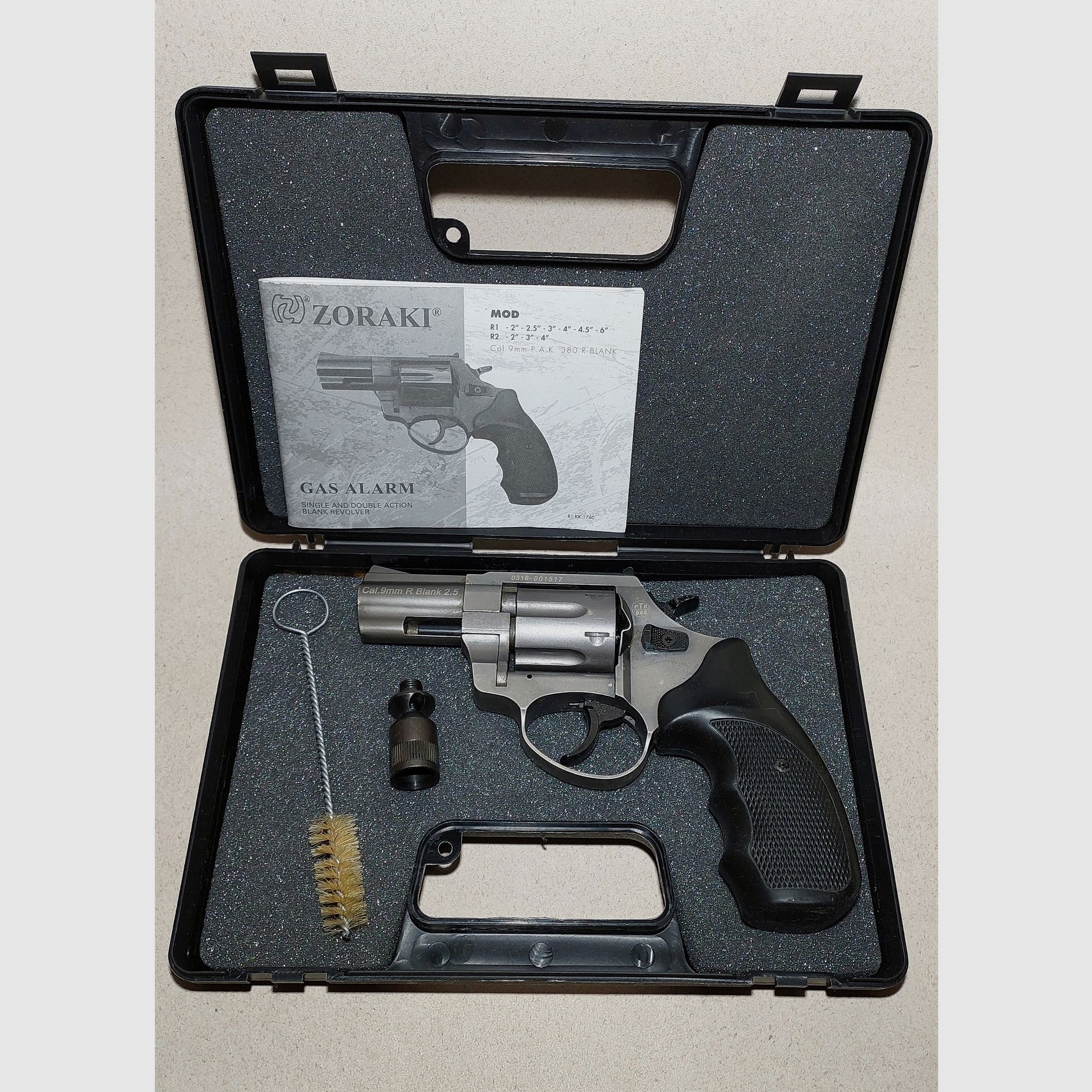 Zoraki R1 2,5 Zoll Schreckschuss-Revolver Kal. 9mm R.K. titan OVP 