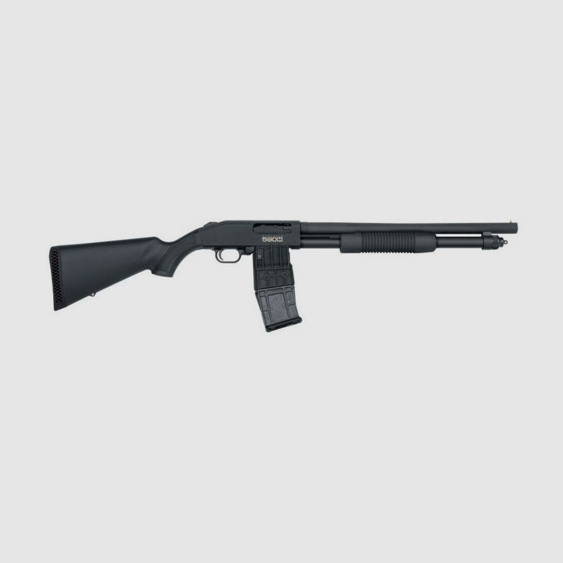 Mossberg 590M Mag-Fed 18.5" (5 inches) Zwart 12/89