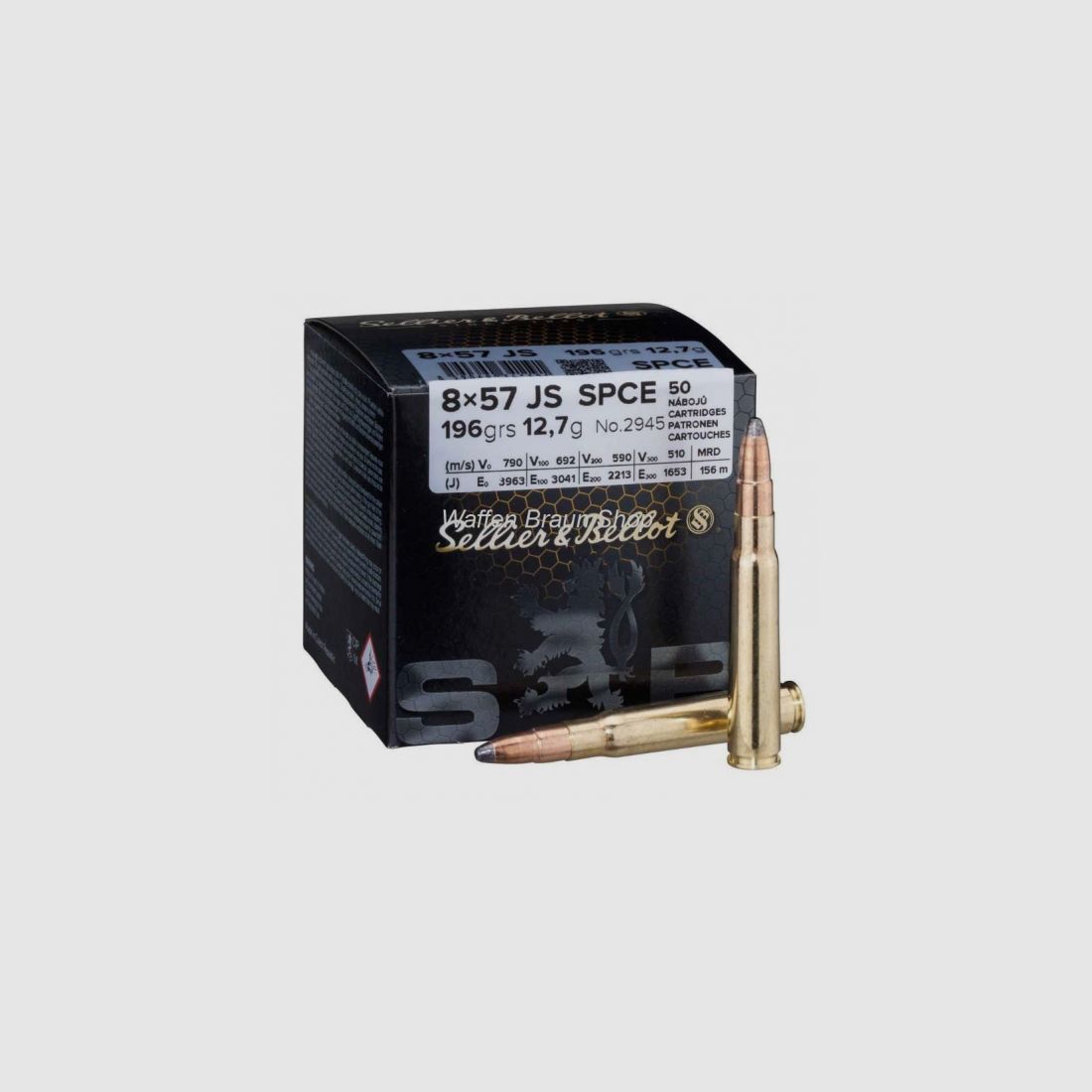 S+B 8x57IS SPCE 196grs. 50St