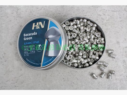 H&N Baracuda Green 5,5mm 200 pièces Prix dégressifs