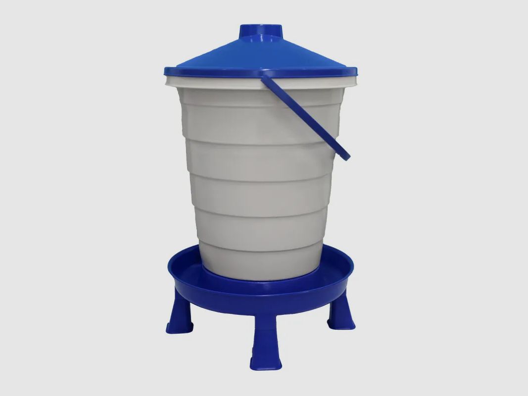 Fußtränke 25L mit Schwimmer und Filter - Blau und Weiß, Bild 2 von 9