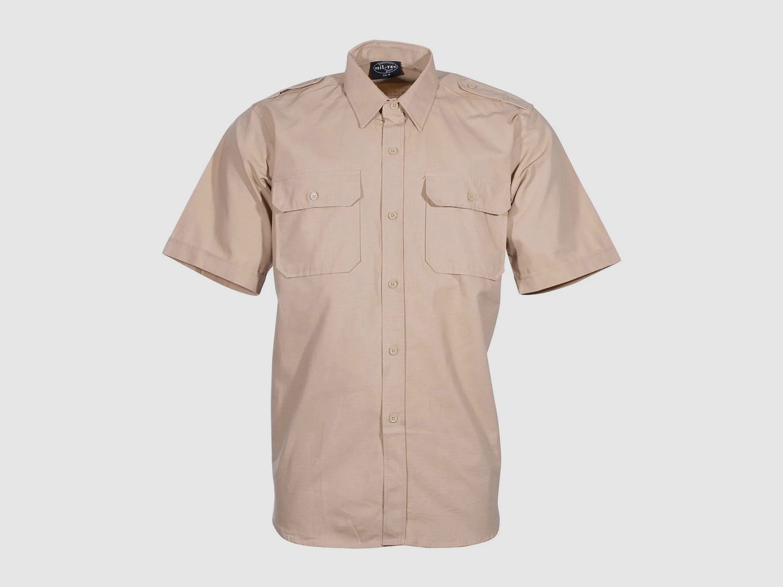 Mil-Tec Mil-Tec Tropenhemd Kurzarm Baumwolle khaki