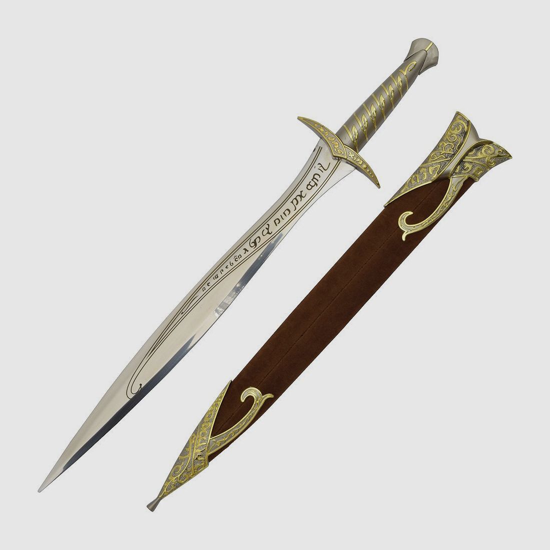 Hobbit Dolch Delux mit Goldverzierungen