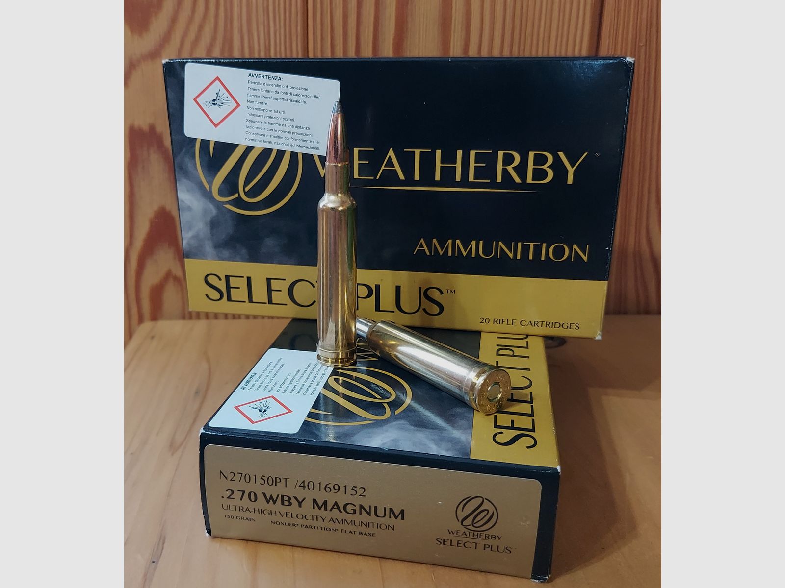 MUNITION WEATHERBY Kal. 270 WBY Gr. 150 NOSLER PARTITION