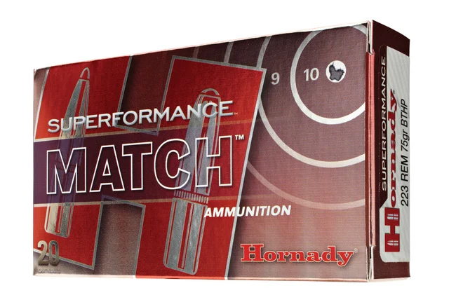 Amunicja Hornady kal.5,56NATO BTHP Superformance Match 75gr/4,86g (20szt)