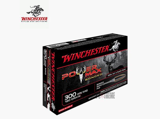 20 Patronen WINCHESTER Kal. 300 WM 180gr Power Max Bonded