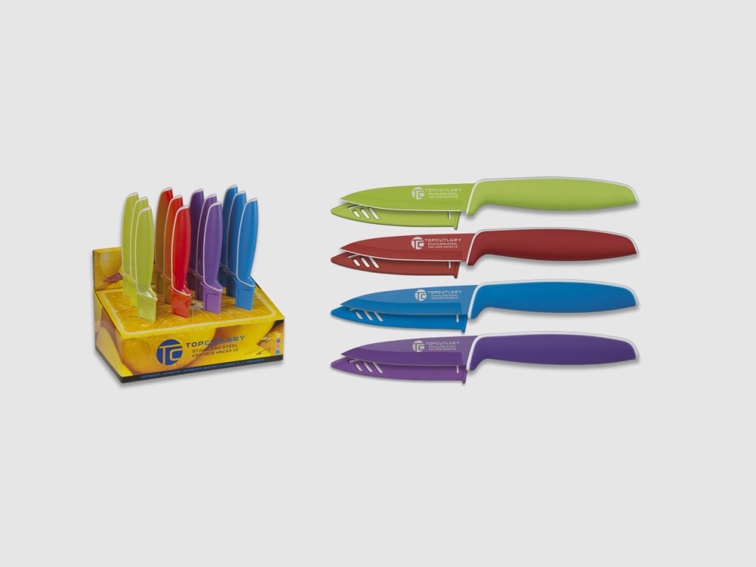 Couteau d'office moderne lame 9cm - vert