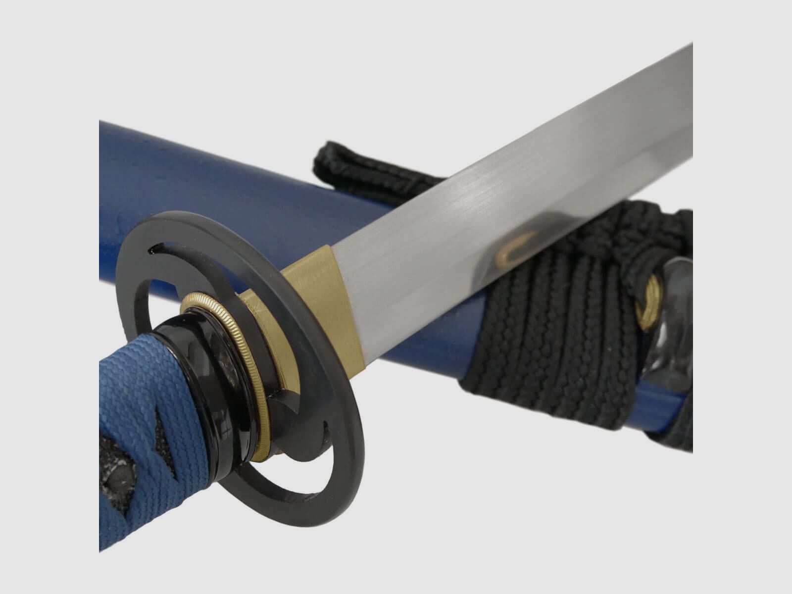 Katana Aoi Domoe Samuraizwaard Metaal Lem Federstaal zeer scherp!