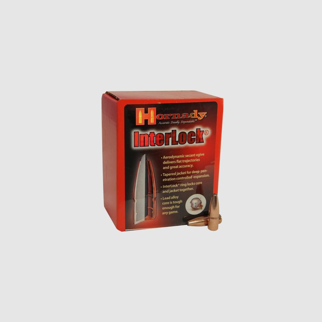 Hornady Kogel .338/.338 INTERLOCK SP 225GR 100 stuks