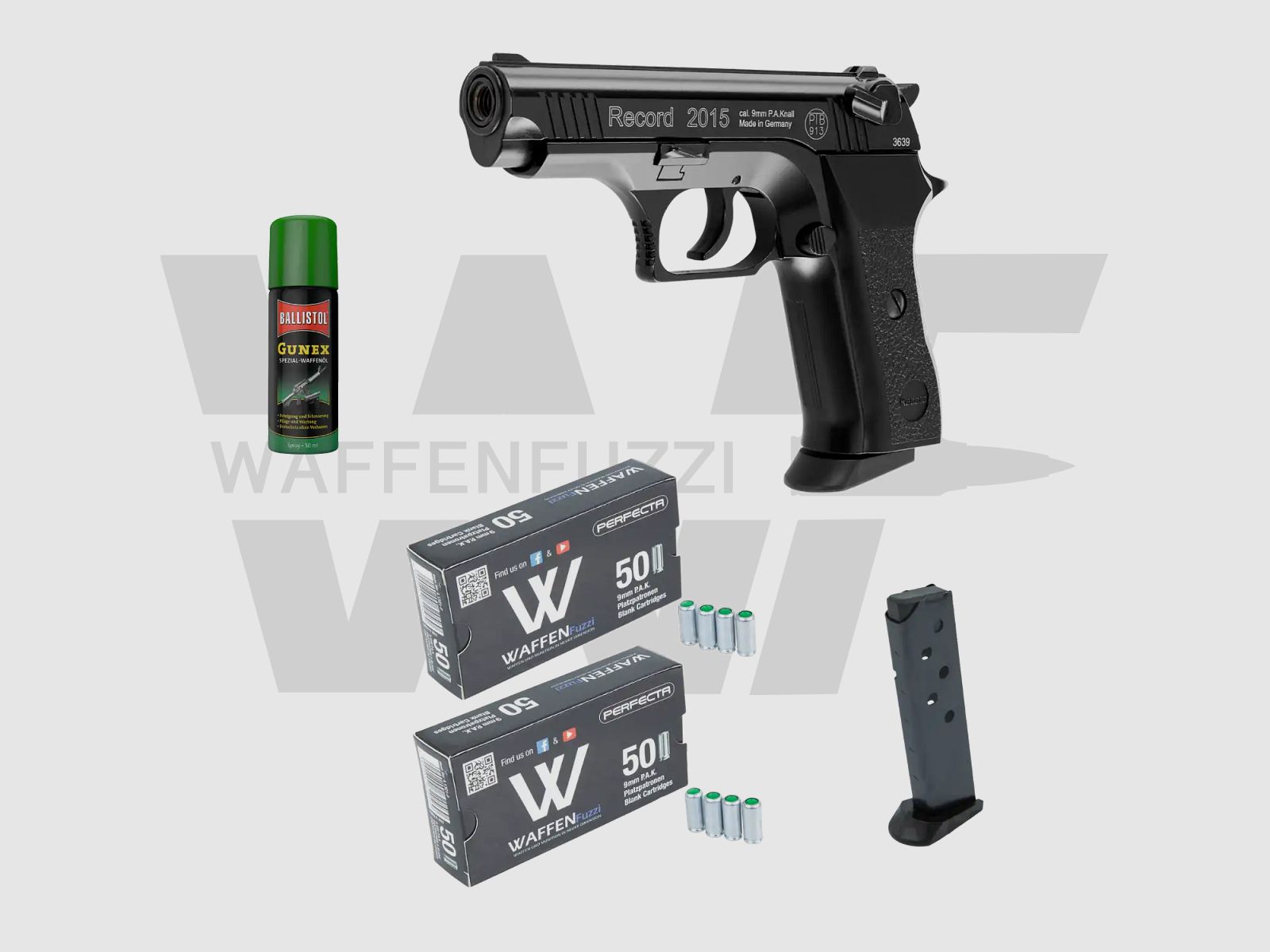 Record 2015 Set van Schreckschusspistolen "S" Kaliber 9mm PAK