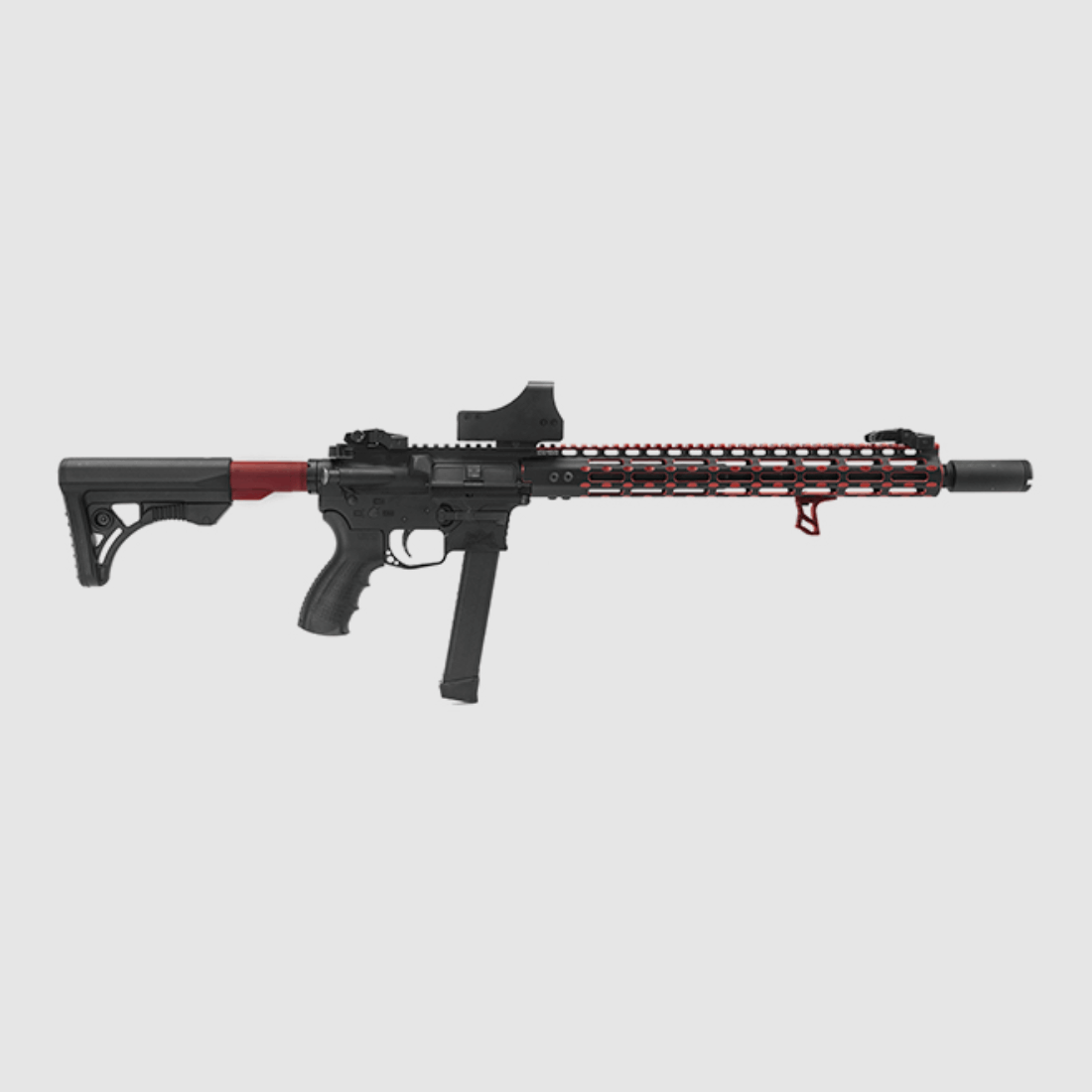 UTG M-LOK Ultra Slim butée de main, rouge, image 2 sur 5