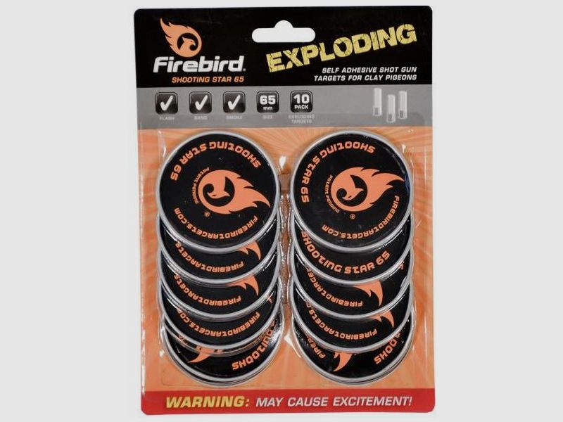 Firebird Targets Shooting Star 65mm für das Tontaubenschießen
