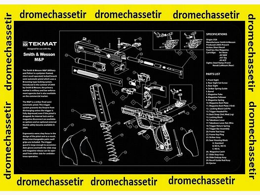 Mata do czyszczenia z neoprenu dekor pistolety Smith & Wesson M&P