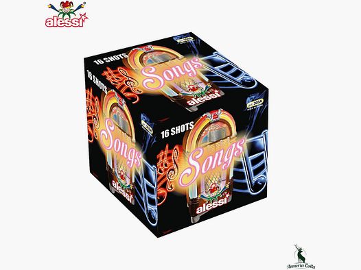 Alessi Fireworks Batterie 16 Schüsse Songs oder Jackpot Art. 308