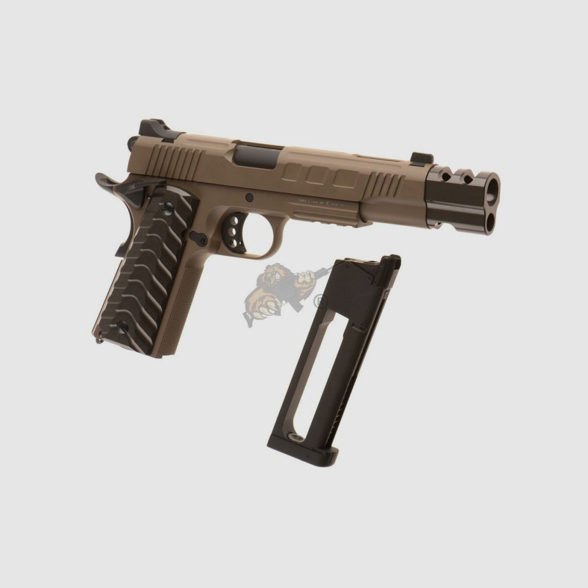 KP-16 Pistola CO2 in metallo completo con blowback in tan