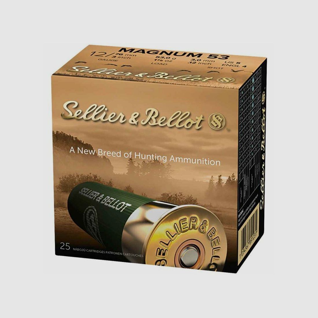 Sellier & Bellot Jagd Plastica Magnum 53g - 3,0mm - 25pz