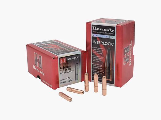 Hornady BULLETS .6,5MM /.264 160GR INTERLOCK RN – 100 st.