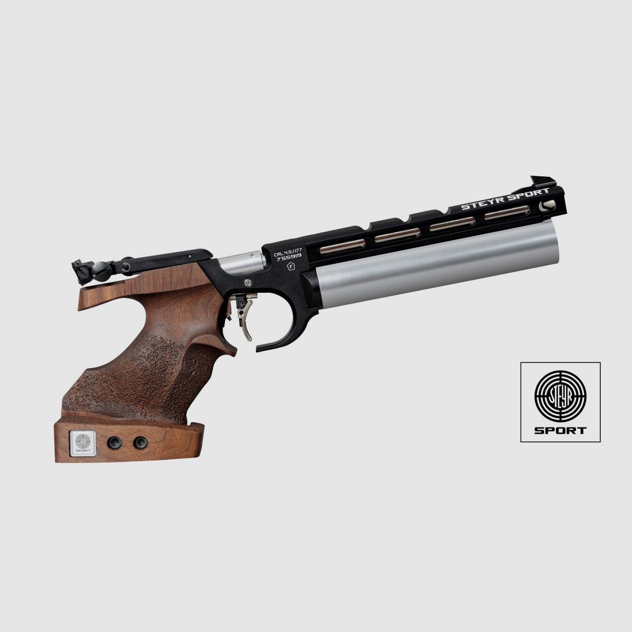 Steyr Mod. EVO 10 Compact nero, destro, impugnatura taglia S