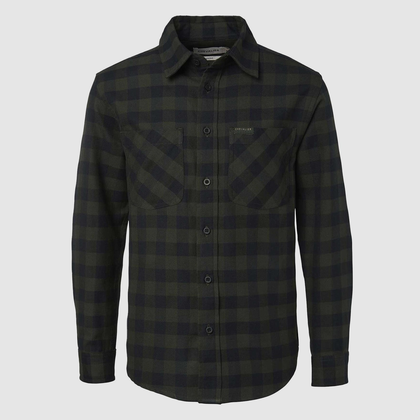 Chevalier Hemd Ferret Flannel Junior Myrtle Green Checked
