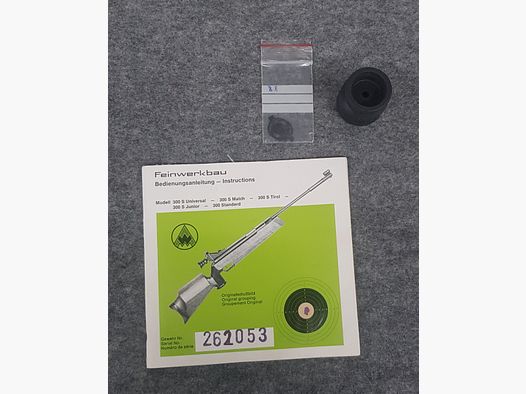 Feinwerkbau FWB Mod. 300S 300 Zubehör Diopter Beschreibung Bedienungsanleitung Luftpistole Luftgewehr KK Gewehr Co2 Pistole siehe Beschreibung. Preis ab