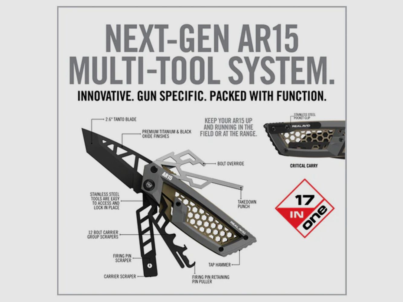 Outil de pistolet Real Avid Edge AR15