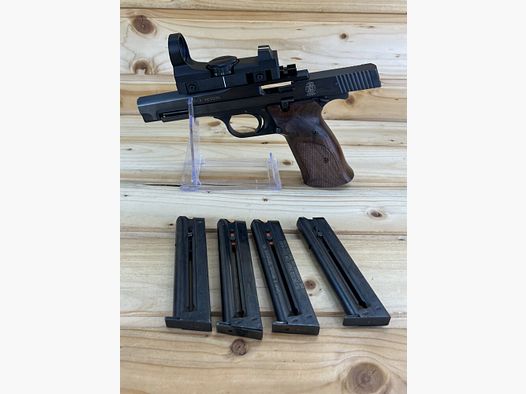 Smith & Wesson Mod. 41 .22lr pistol with red dot & fixed open sight