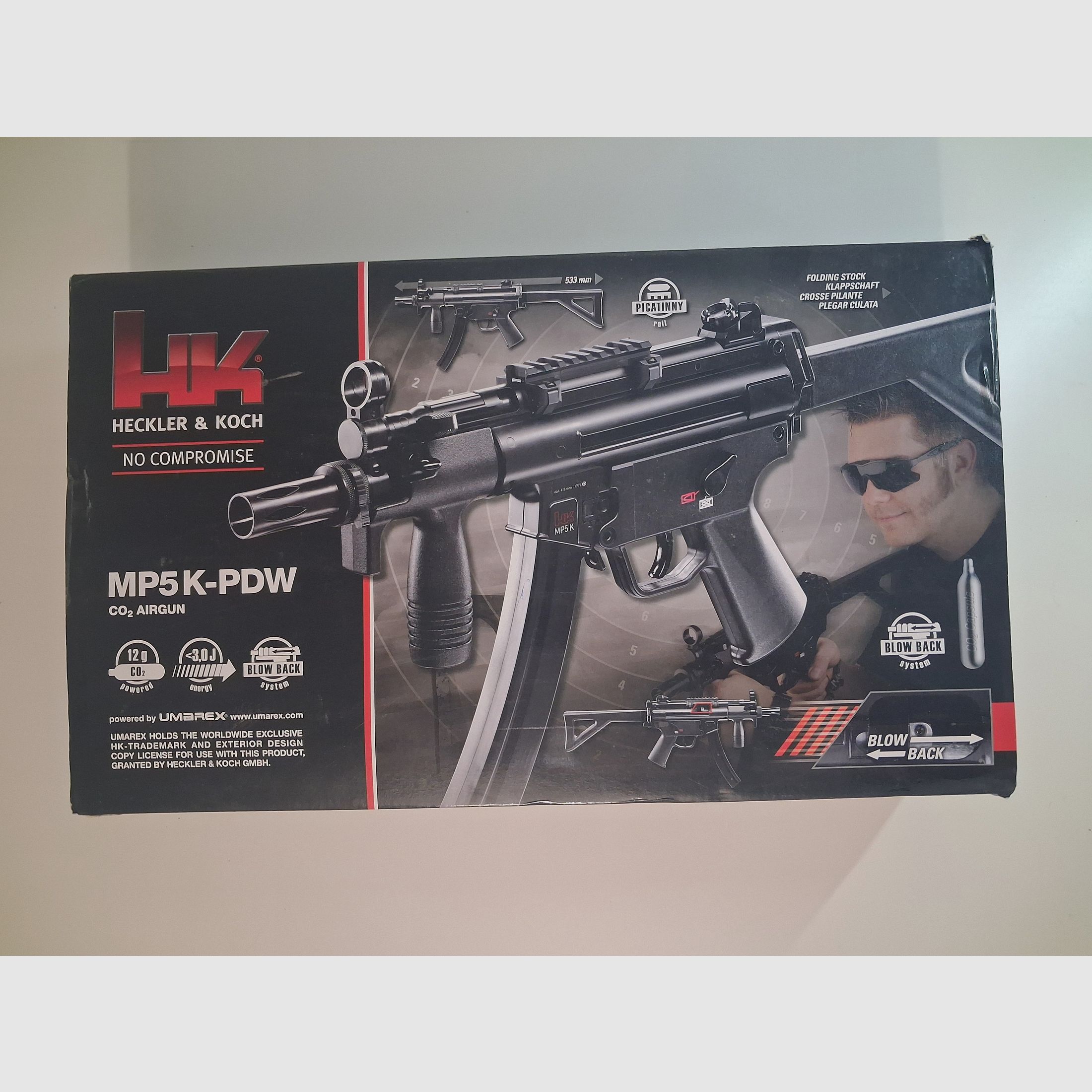 Heckler & Koch MP5 K-PDW CO2 Airgun 4.5 mm BB – Blowback
