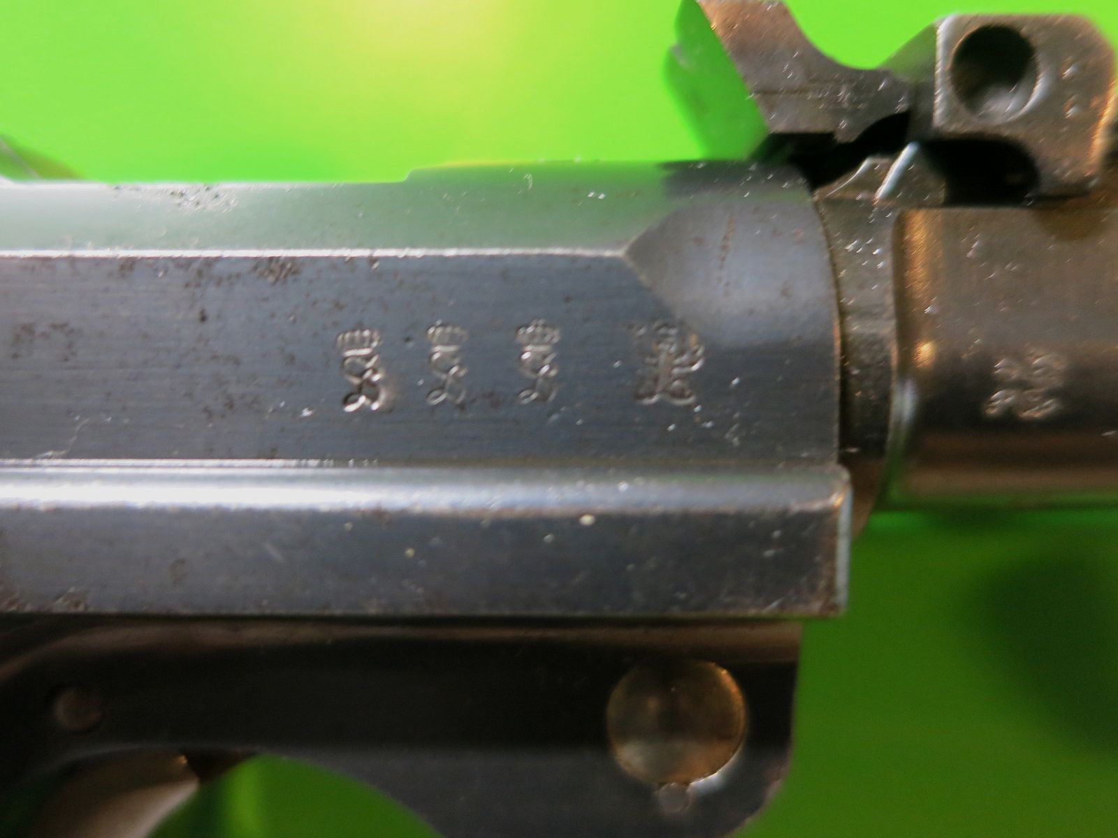 Deutsche Waffen- und Munitionsfabriken (DWM) 1915 , lange Pistole 08 P08, Ari P08 (Artillerie), 9 mm Luger     #61-