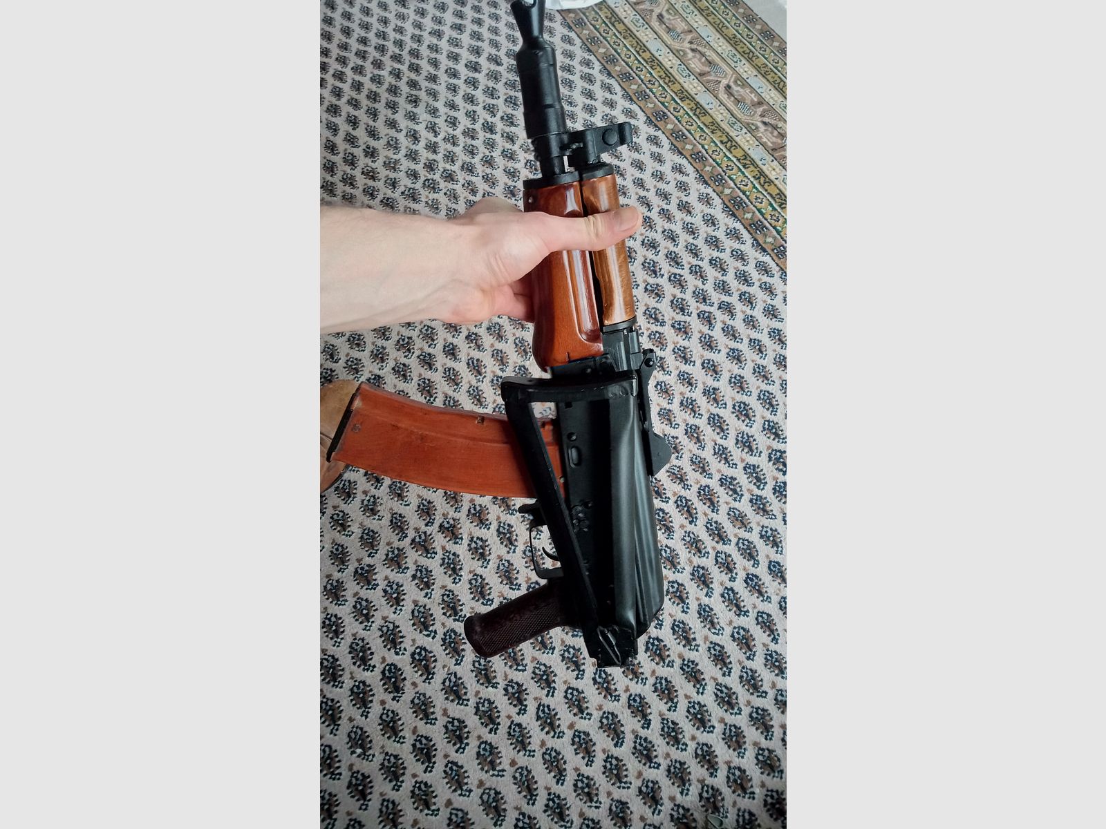 Vollstahl Co2 Yunker AKS-74u Deko von MWM Gillmann mit echten Teilen wahlweise mit Deko Plum   // AKSU Krinkov / russ-guns-de / 4,5mm BB