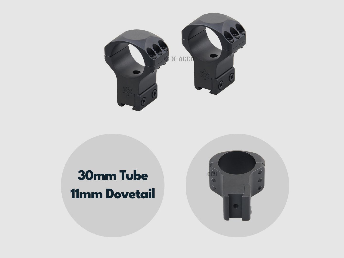 Vector Optics XASR-3006 X-Accu Montage pour Tube de 30mm Dovetail 11mm, h= 38mm