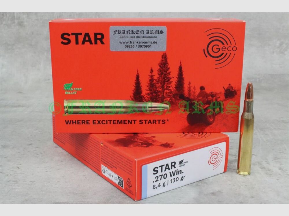 GECO Star .270 Win. 130gr. 8,4g 20 Stück Staffelpreise
