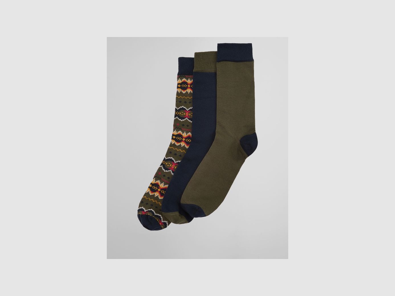 Coffret 3 Paires Chaussettes Barbour Case Fair Isle
