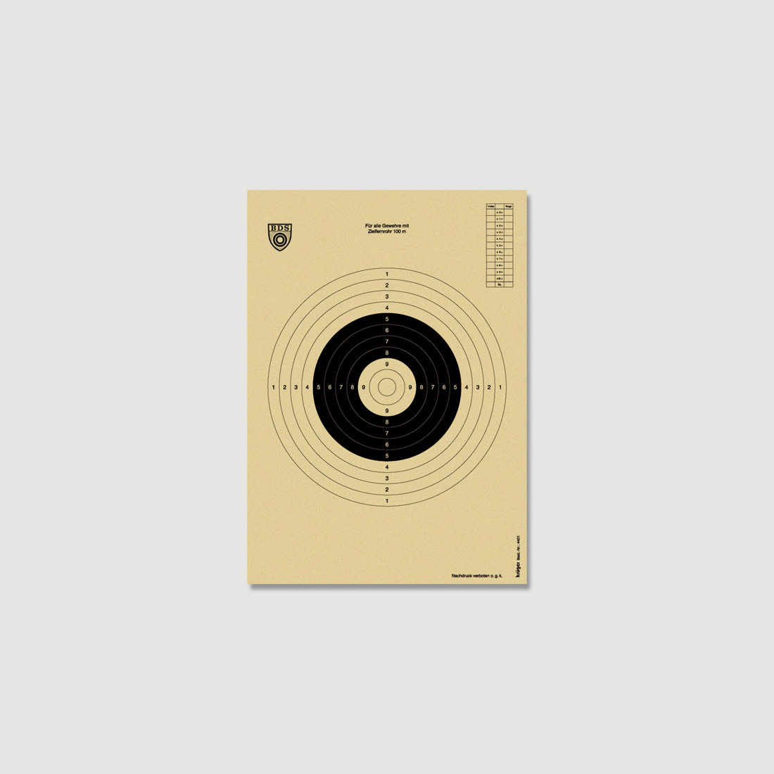 BDS-SCHEIBE 100M ZF (Z 4)