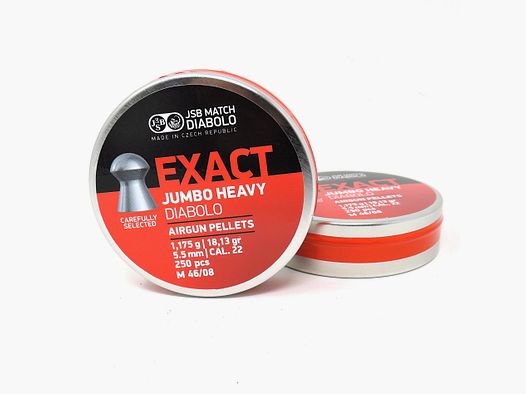 JSB Match Diabolo – Exact Jumbo Heavy – Cal. 5,5 mm (1,175 g / 18,13 gr)