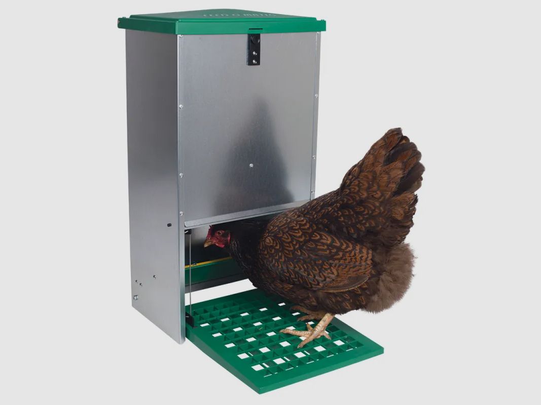 Mangeoire anti-nuisibles Olba Feedomatic 12 kg à pédale, image 2 sur 6