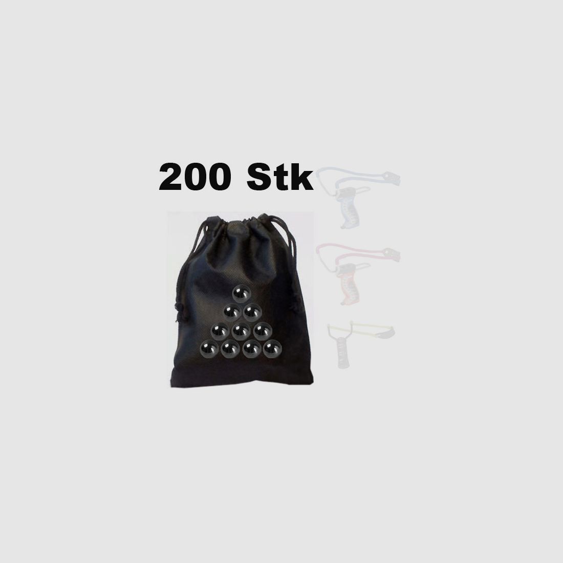 200 Stück Ersatz-Kugeln Stahlkugeln für Schleuder