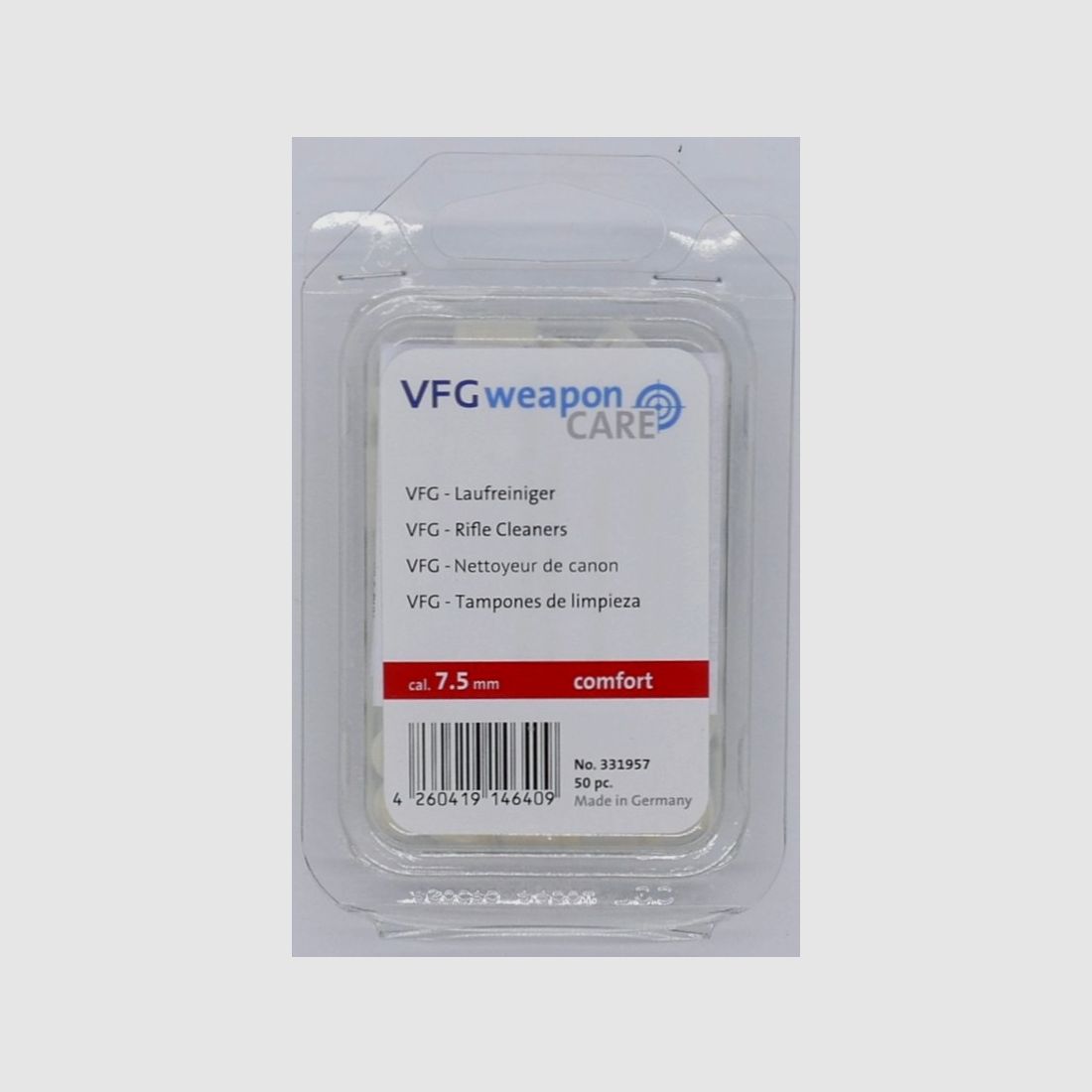 VFG Laufreiniger Comfort / 50er 7,5mm Reinigungszubehör für Waffen