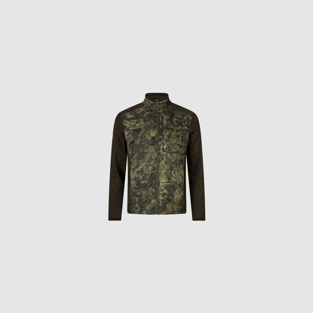 Theo Hybrid Camo Fleece Väst Pine Green/InVis Green L