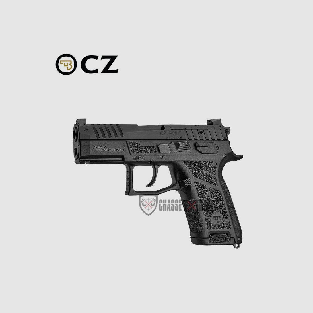 Pistolet CZ P-09C Nocturne 15 Cps Cal 9x19, image 3 sur 3