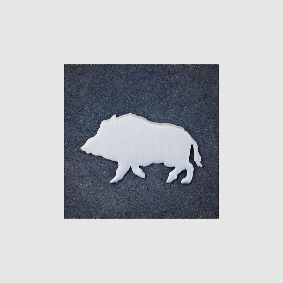 Autoaufkleber Edelstahl Wildschwein