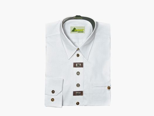 Shirt Chambray 1/1-sleeve - with leg button / decorative part