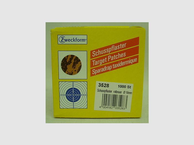 Schusspflaster Fuchs alt - 16mm, rot