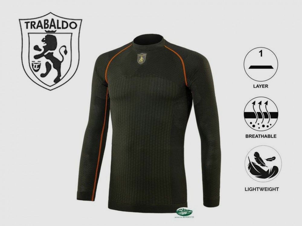 TRABALDO Long Sleeve Underwear T-shirt Dryarn Green Orange