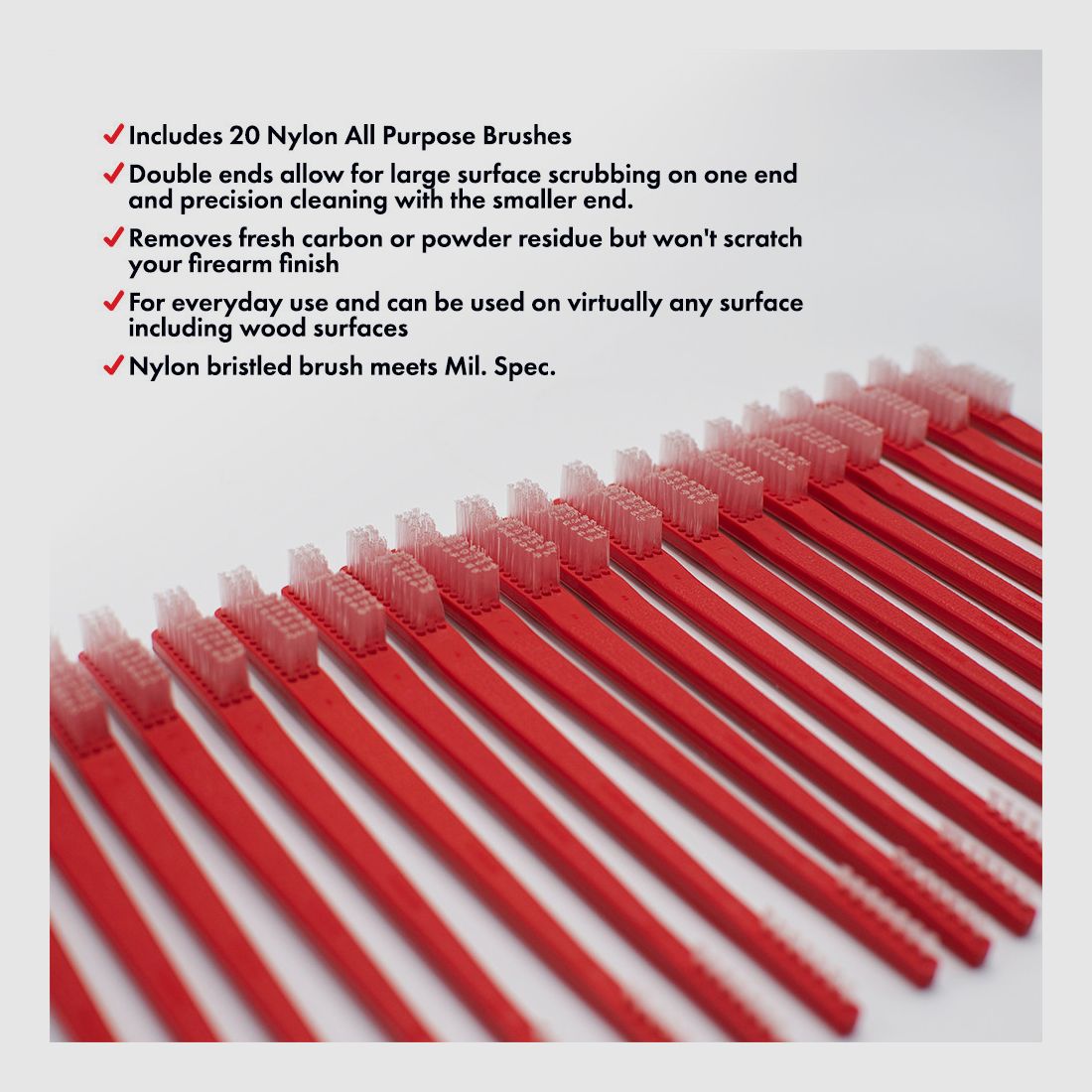 Shooter's Choice Nylon Putzbürsten – 20er Pack (SHF-316R-20)